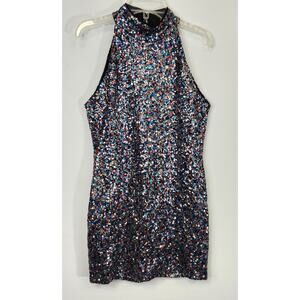 TFNC London Women Multicolor Sequin Dress-Size Small